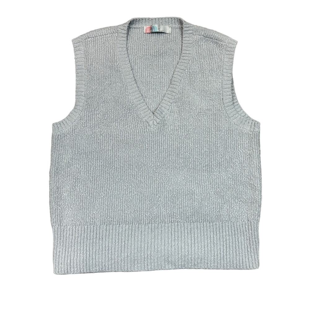 Free People FP Beach Knit Sweater Vest Women's Medium Minimalist Preppy